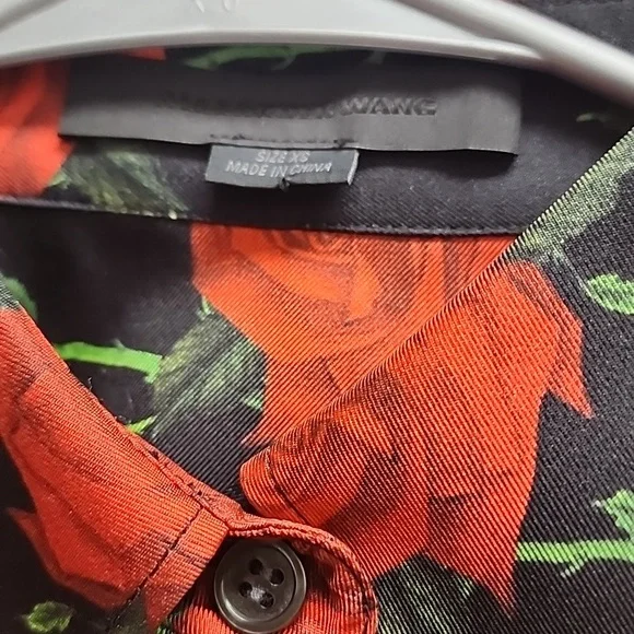 Alexander Wang rose print slit sleeve top - Picture 3 of 4